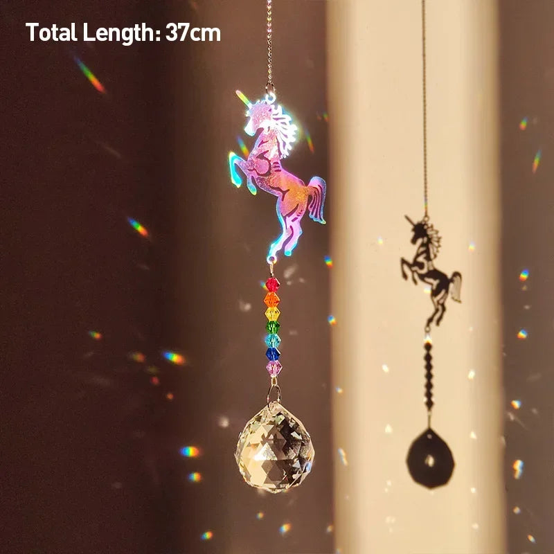 Pingente de Cristal Arco-Íris para Decoração de Janelas