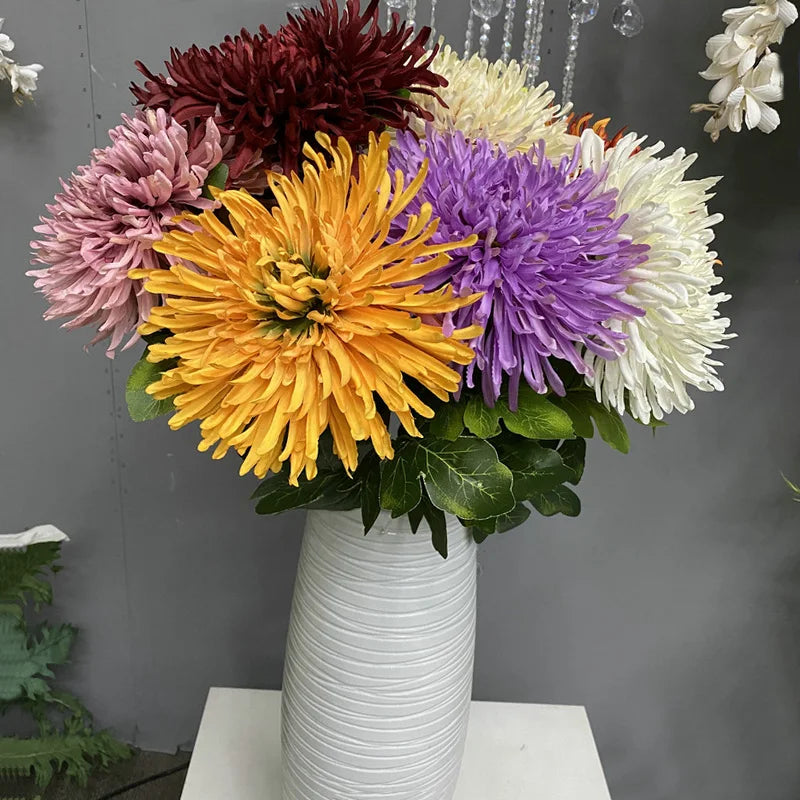 Crisântemo de Seda Luxuoso para Decoração e Eventos