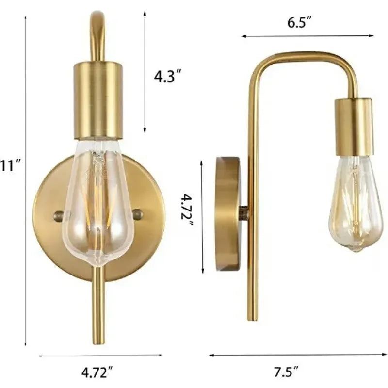 Luminária de Parede Vintage em Ferro – Elegância e Estilo