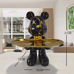 Carregue a imagem na visualização da galeria, Estatueta Decorativa de Urso Graffiti com Prato Multiuso
