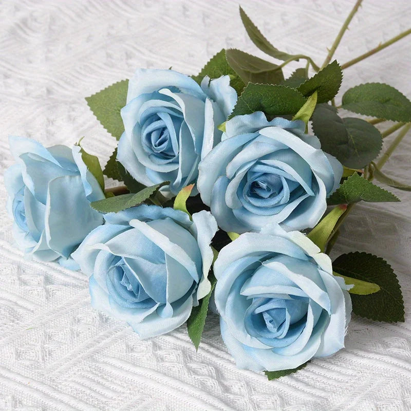 Buquê Realista de Rosas Artificiais para Decoração e Eventos