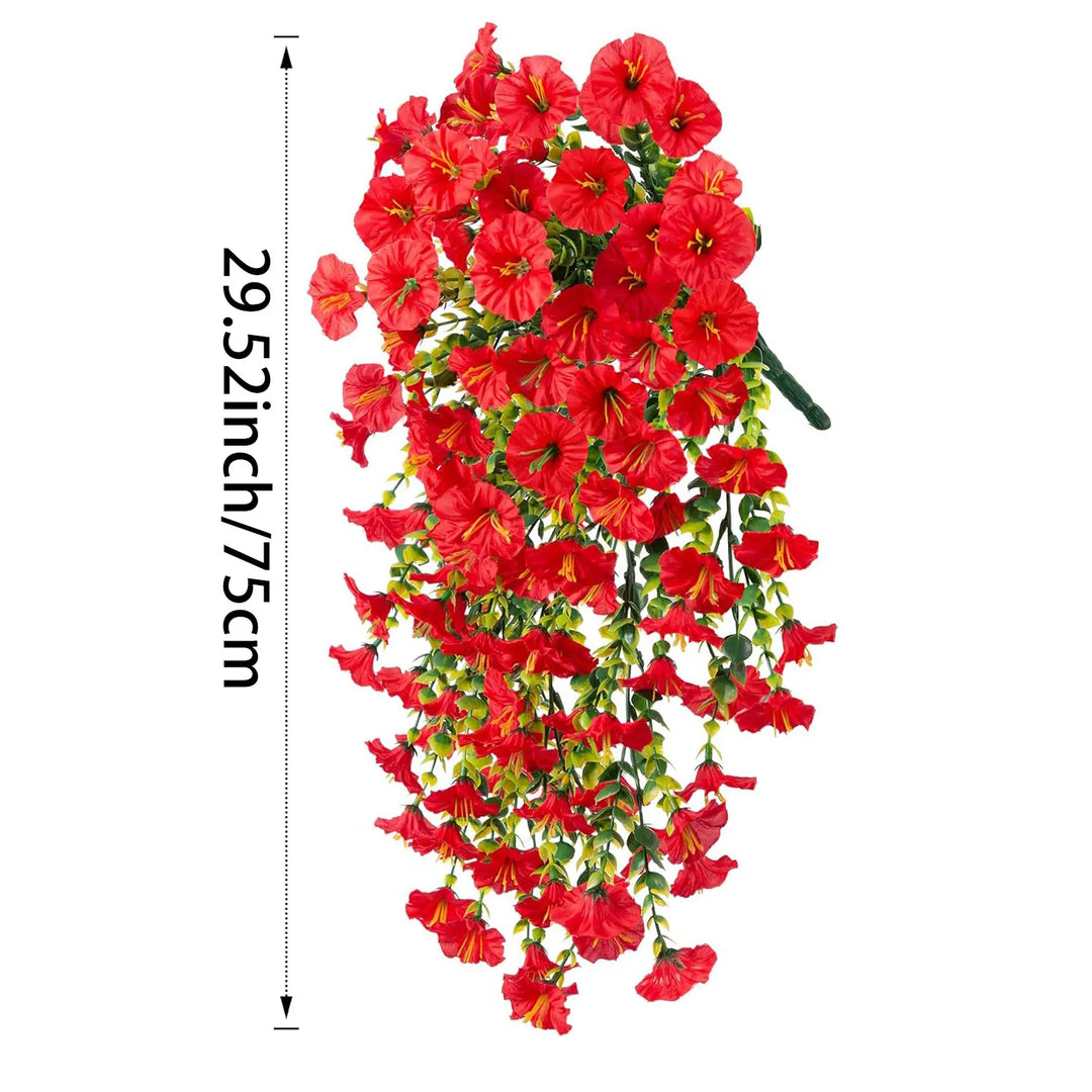 Decoração Suspensa de Flores Artificiais 75cm - Beleza Perene