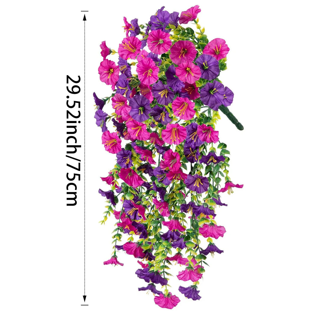 Decoração Suspensa de Flores Artificiais 75cm - Beleza Perene