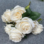 Carregue a imagem na visualização da galeria, Buquê de Rosas Artificiais Elegantes para Decoração de Casamento
