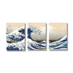 Carregue a imagem na visualização da galeria, Impressão em Tela Japonesa: Arte de Ondas de Kanagawa

