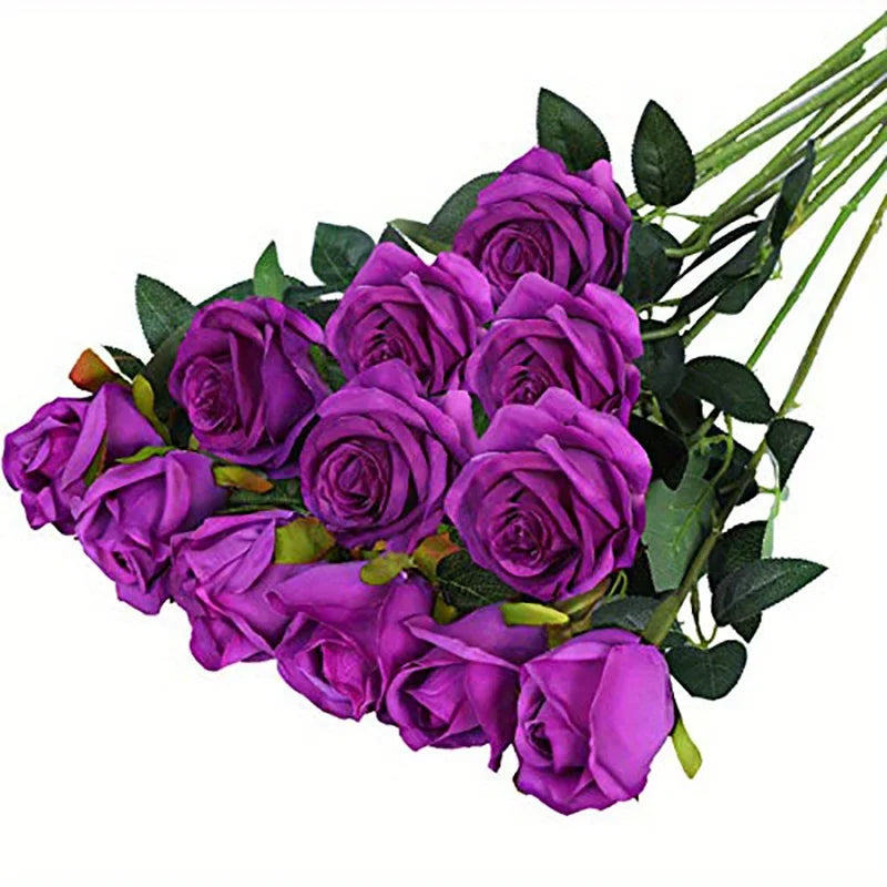 Buquê Realista de Rosas Artificiais para Decoração e Eventos