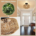 Carregue a imagem na visualização da galeria, Lustre de Bambu Natural - Elegância Artesanal para Sua Casa
