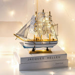 Carregue a imagem na visualização da galeria, Modelo Decorativo de Veleiro em Madeira para Ambientes Náuticos
