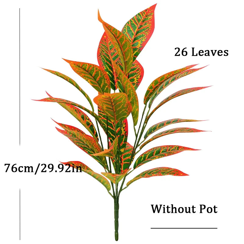 Folhagem Artificial de Magnólia 76cm para Decoração Interna e Externa