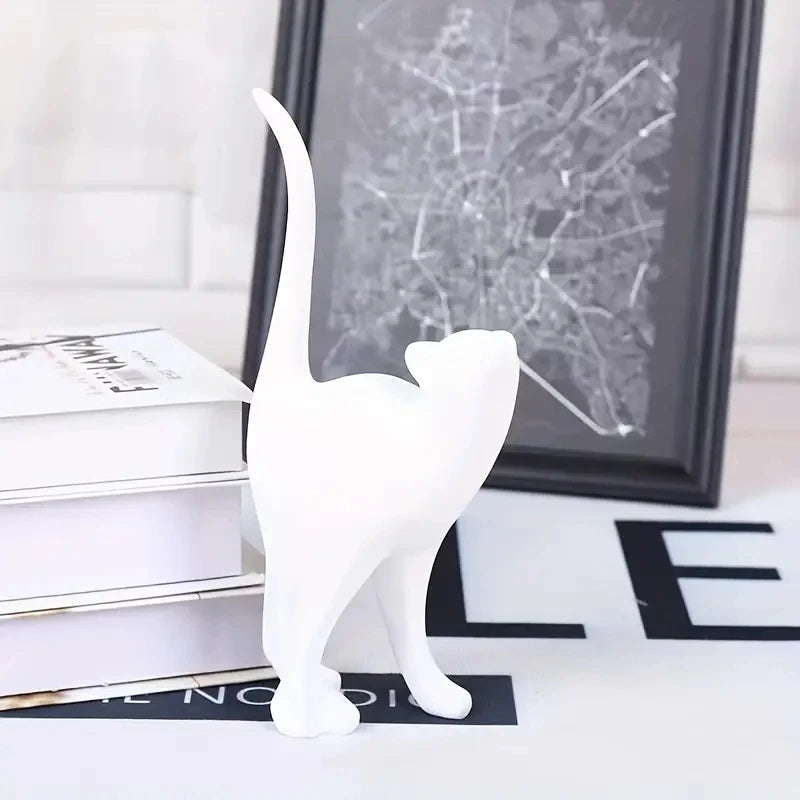 Estátuas de Gato em Resina para Decoração Elegante