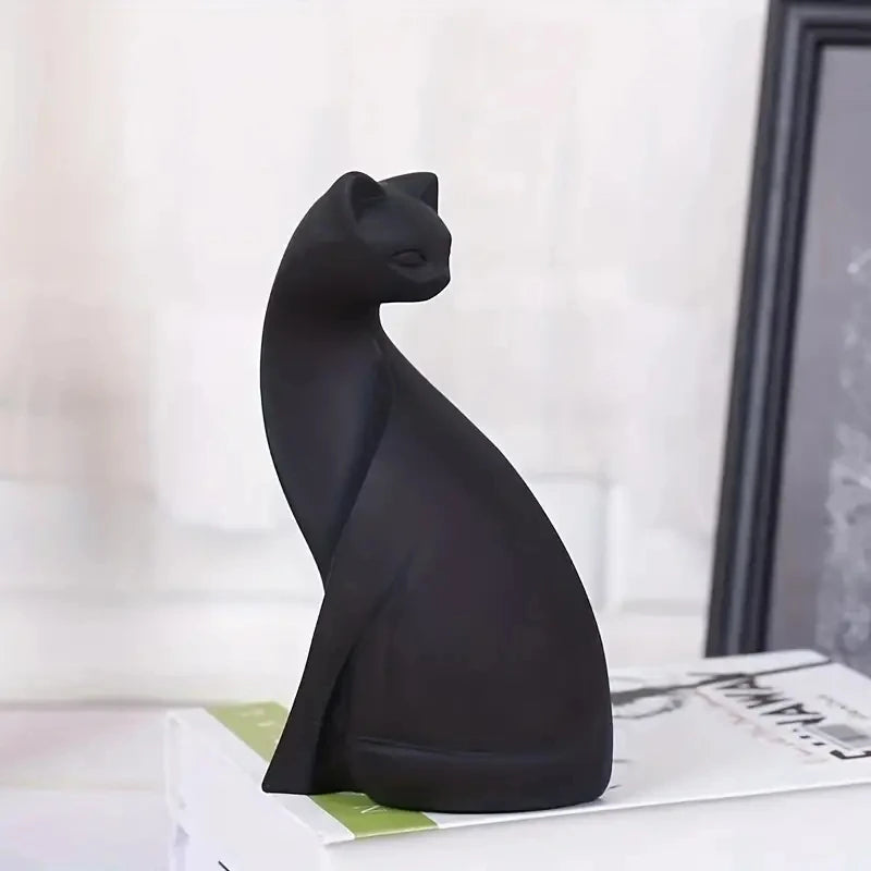 Estátuas de Gato em Resina para Decoração Elegante