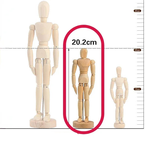 Modelo de Mão e Corpo em Madeira para Desenho Artístico
