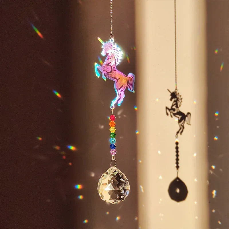 Pingente de Cristal Arco-Íris para Decoração de Janelas