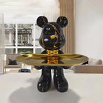 Carregue a imagem na visualização da galeria, Estatueta Decorativa de Urso Graffiti com Prato Multiuso
