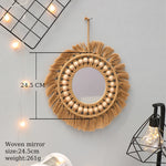 Carregue a imagem na visualização da galeria, Espelho Redondo Boho Macramê para Decoração de Interiores
