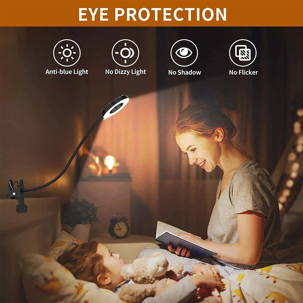 Luminária LED Flexível com Proteção Ocular e USB