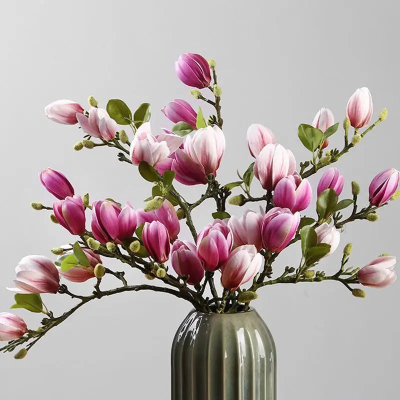 Magnólia Artificial Elegante para Decoração de Interiores