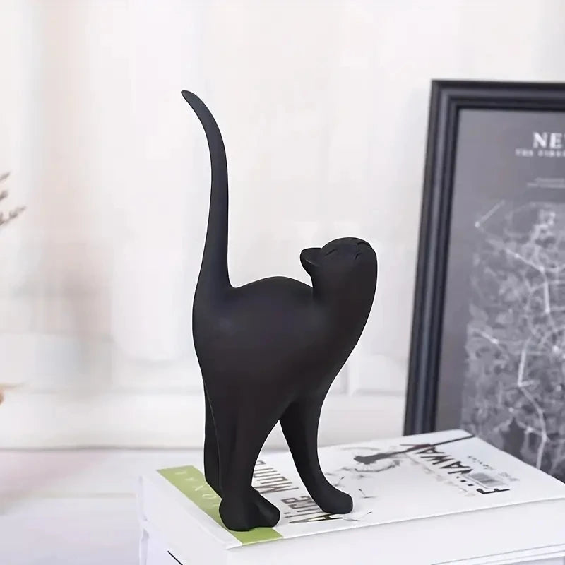 Estátuas de Gato em Resina para Decoração Elegante